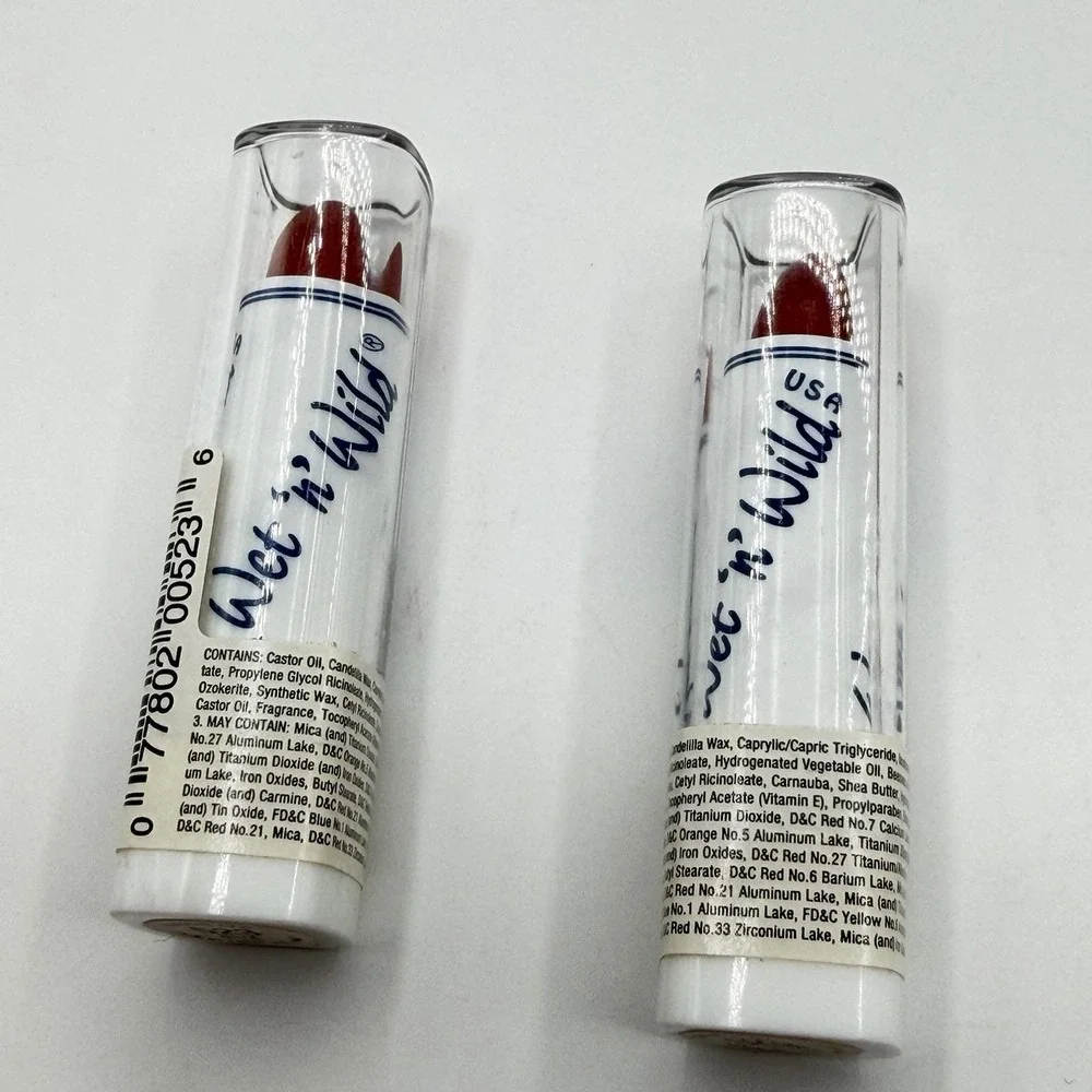 Vtg Wet 'n Wild Silk Finish Lipstick 1990'S Pavion NOS Sealed Blister Pack LOT 5